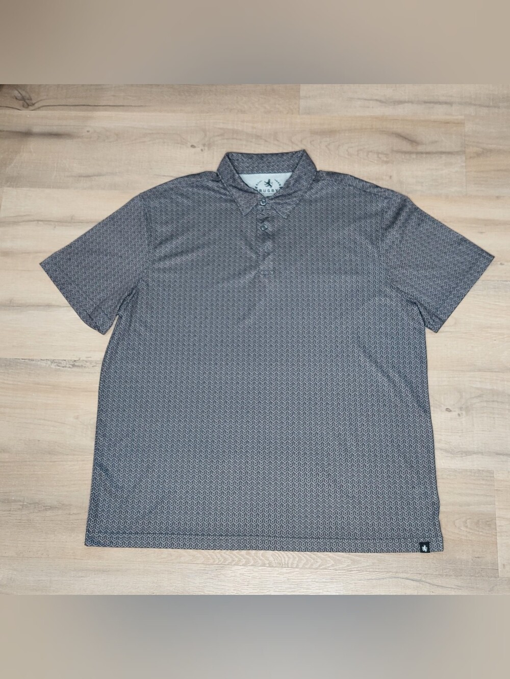 Rugby University. Men's Patterned Short-Sleeve Polo Shirt.